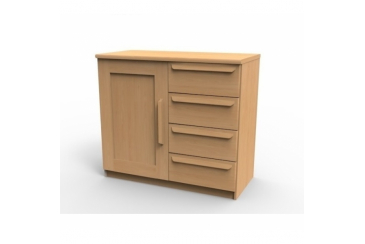 Obrázek pro Kvalitná masívna komoda P2DZ, BUK morenie čerešňa