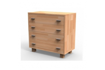 Pevná masívna komoda K4Z, BUK prírodný Obrázek pro Pevná masívna komoda K4Z, BUK prírodný