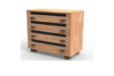 Obrázek pro Štýlová masívna komoda S4Z, BUK morenie čerešňa