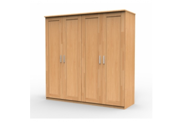 Obrázek pro Vysoká masívna skriňa UNI4 DDDD, BUK morenie čerešňa