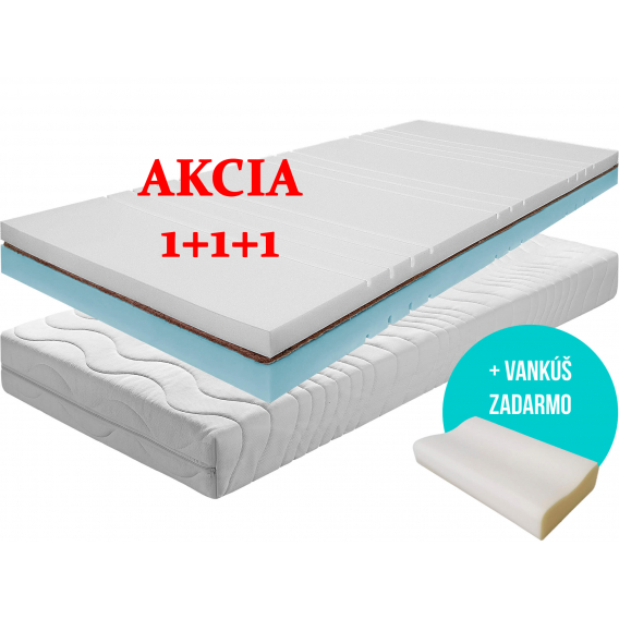 Matrac SONIC COCO 1 + 1 + darček 2x vankúš + darček 1x chránič matraca Obrázek pro Matrac SONIC COCO 1 + 1 + darček 2x vankúš + darček 1x chránič matraca