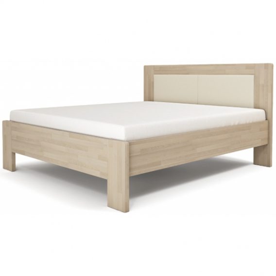 Obrázek pro Masivní manželská postel ANGELIKA – čalouněné čelo