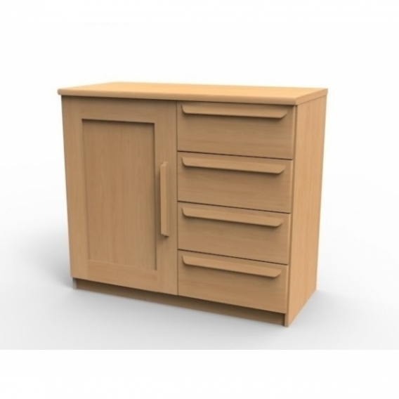 Obrázek pro Kvalitná masívna komoda P2DZ, BUK morenie čerešňa