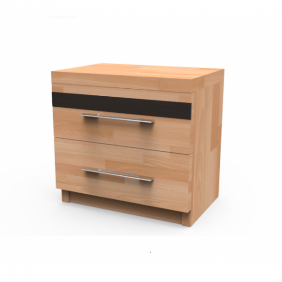 Obrázek pro Vysoký masívny nočný stolík MONA, BUK morenie wenge